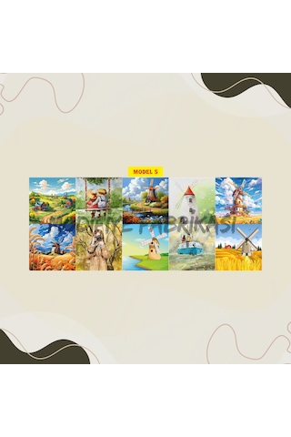 Dekoratif Priz Kaplama Folyosu - Uv Baskılı- Tüm Tekli Anahtar M5 Çok Renkli