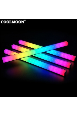 Novahub Coolmoon Rgb Led Şerit 5v 3pin Argb Senkron Pc Işık Bariyeri, Çok Renkli Çok Renkli