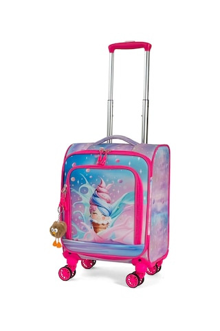 Çocuk Karakterli 4 Tekerlekli Valiz, Eğlenceli Seyahat Arkadaşı - Dondurma Dondurma