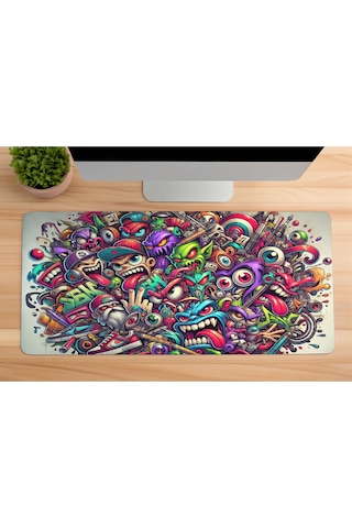 Gaming Oyuncu Xl Mouse Pad Kaydırmaz Dikişli 80 30 Cm Mousepad 43