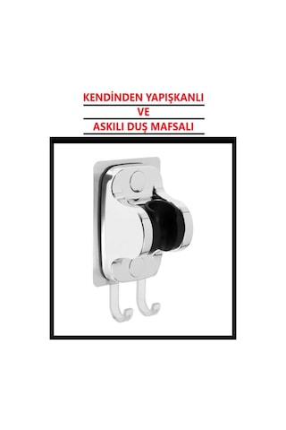Duş Mafsalı Yapışkanlı Askılı Lif Havlu Asma Duş Başlığı Tutacağı Banyo Duşakabin Çok Renkli