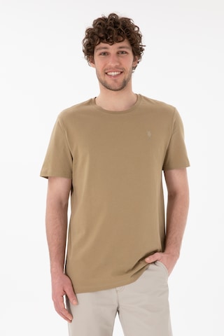 U.S. Polo Assn. Erkek Regular Fit Bisiklet Yaka Gri Basic Tişört 50305924-VR027