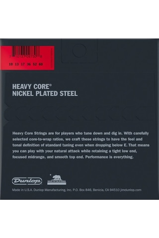 Jim Dunlop Dhcn1060-7 Heavy Core 7 Telli Elektro Gitar Teli 10–