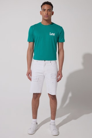 Regular Fit Normal Kesim %100 Pamuk Normal Bel Beyaz Jean Kot Şort L23163100 Beyaz