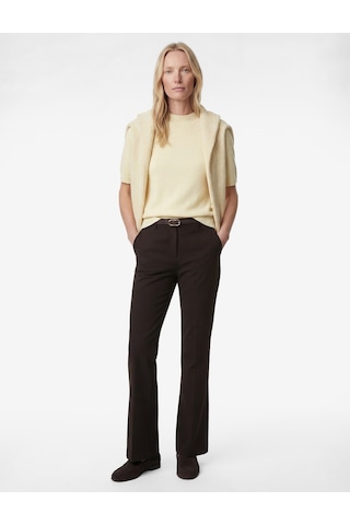 Koton Slim Fit Normal Bel Kemerli İspanyol Paça Pantolon Kahverengi 6sak40149uw Kahve
