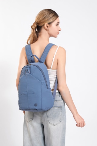 Smart Bags J.mavi Ultra Hafif Kumaş Orta Boy Tablet Bölmeli Günlük Kadın Sırt Çantası Jeans Mavi