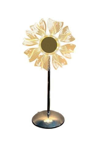 Didadodo Yaratıcı Ayçiçeği Masa Lambası-yel Değirmen, Elegant Yatak Odası Atmosferi Gümüş