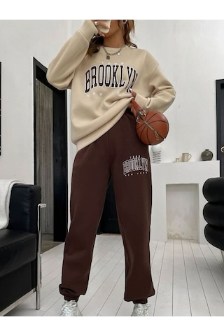 Hırsch Kadın Brooklyn Baskılı Eşofman Takımı Bejkahve
