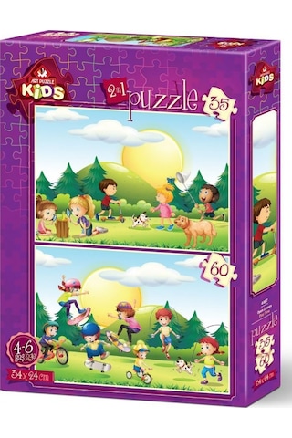 Art Kids 35+60 Parça Oyun Zamanı 2'Li Çocuk Puzzle