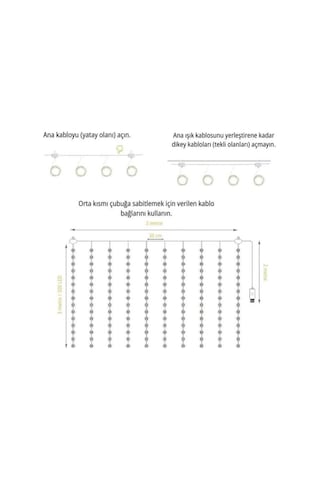 Torima Lw-77 Rgb 300 Ledli 10 Sarkıt Perde Led Işık 3x3 Metre Peri Telli Led