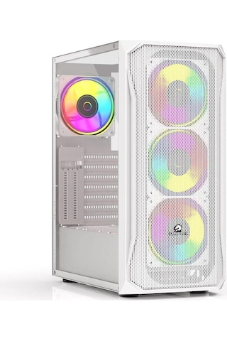 Gamebooster Gb-t005mw Usb3.0 Rgb Fan Mesh Panel Beyaz Kasa Psu Yok