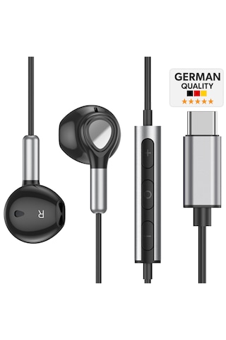 Woyax Mikrofonlu Kablolu Kulak İçi Type-c Kulaklık Mıknatıslı Güçlü Bass İphone Android Telefon Tablet Laptop Uyumlu Wy-ec02