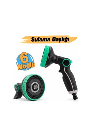 Otomatik 6 Fonksiyonlu Ayarlanabilir Araba Yıkama Bahçe Sulama Temizleme Sprey Tabancası Aksesuarı Sku: Smgstkbec6cd98dc