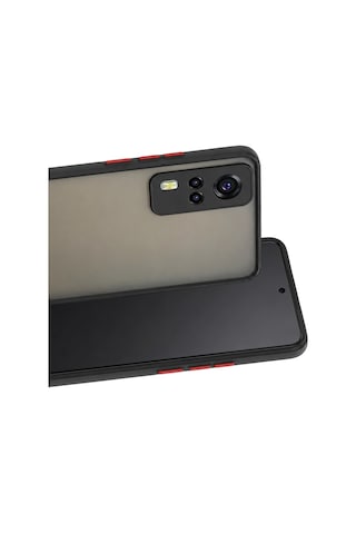 Newface - 887 - Vivo Y53s Kılıf Montreal Silikon Kapak - Csmo-tex - - Siyah Sıyah