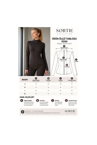 Sortie Collection Dik Yaka Fermuarlı Korse Dikişli Modal Ceket Siyah