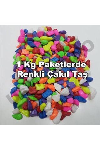 Teraryum Çakıl Taşı Fanus Renkli Taş Dekoratif Akvaryum Taşı