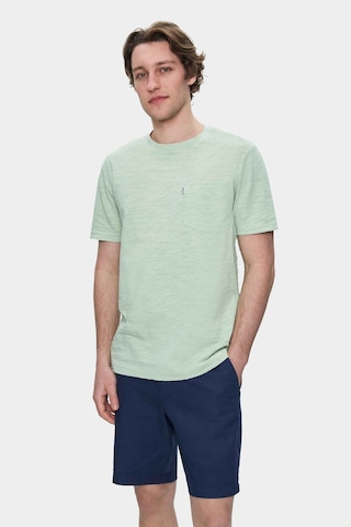 Ucla Caleb Duman Yeşili Bisiklet Yaka Cepli Standard Fit Erkek Tshirt Duman Yeşili Yeşil
