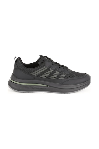 LBR H1135 Ea Nefes Alabilir Örme Triko Kumaşlı Bağcıklı Kalın Eva Taban Günlük Sneaker Syh-yşl