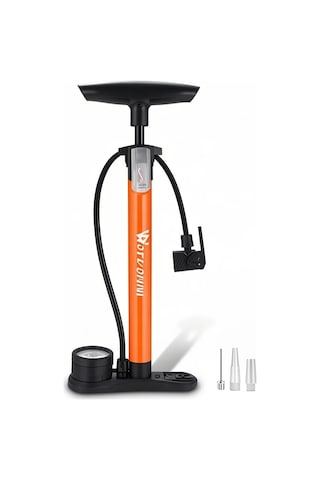 Yifomall Ev İçi Dikey El Pompa, 160psı Basınç, Çelik Gövde, Basınç Göstergeli, Bisiklet-elektrikli Araç-toplastik İçin 3 Valfli