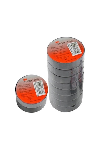 Frt Ottoman 3m Elektrik Bantı Temflex 1300e Izole Bant 10 Adet Siyah
