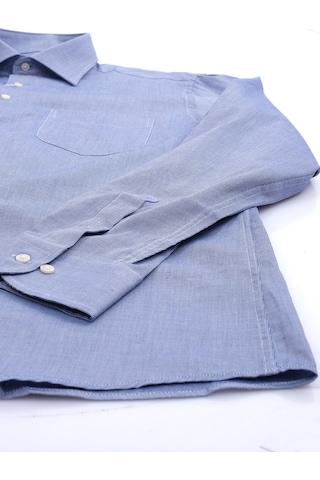 Giant Minimalist Uzun Kol Regular Fit Erkek Gömleği - Günlük & İş Koyu Mavi