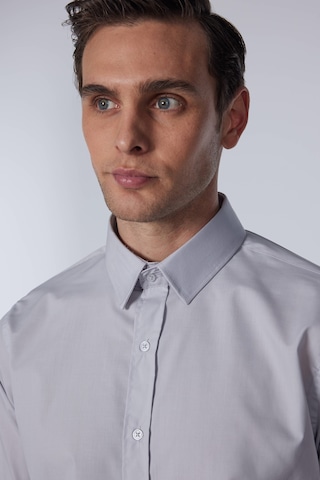 Tudors Slim Fit Uzun Kollu Pamuklu Kolay Ütü Gri Erkek Gömlek-29713-gri Gri