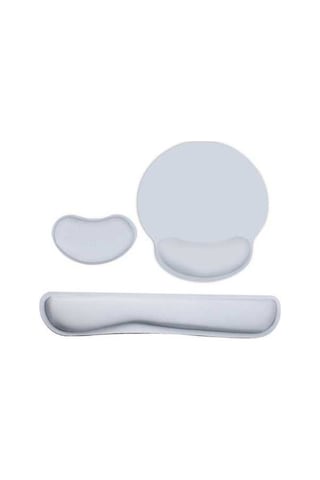 Pazly Ergonomik Hafızalı Köpük Klavye Ve Mouse Bilek Desteği, Gri