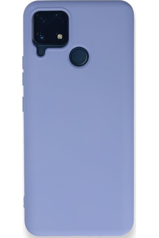 Realme C25 İçi Kadife Kaplı Esnek Silikon Kapak Ryc/ Nano Lansman Lila