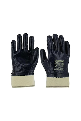 Starline Nitril Kaplama Petrol Eldiveni E370 370 Tam Kaplamalı Yüksek Dirençli Kaymaz Petrolcü
