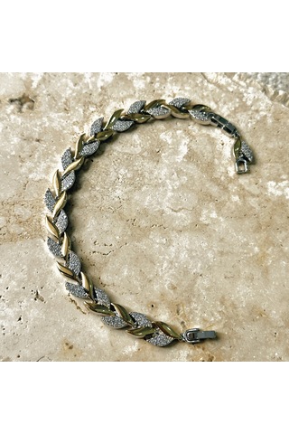 Vıp Seri Başak Zirkon Bileklik Gold