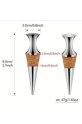 Atay Garage Paslanmaz Çelik Şarap Ve Şampanya Tıpası 1 Adet Açık Gri