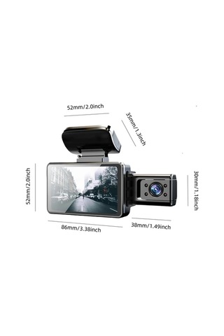 Xuweiwei Yükseltilmiş 1080p Çift Lensli Araç Kamerası Memory Card A88-32gb Gece Görüşü Park Modu