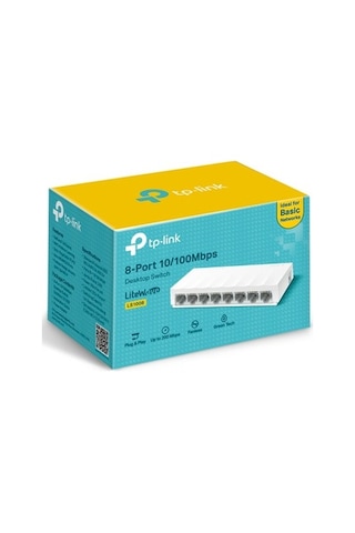 TP-Link Ls1008 8 Port 10 100 Masaustu Yonetılemez Swıtch