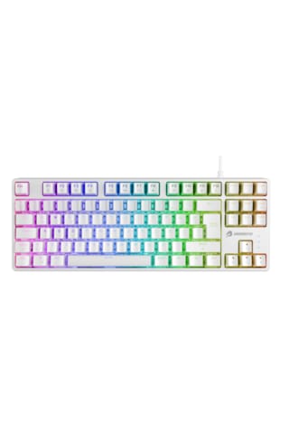 Gamebooster Gb-g23w Enıgma Tkl Raınbow Aydınlatmalı Red Swıtch Mekanik Beyaz Oyun Klavyesi