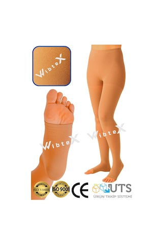 Wibtex Külotlu Varis Çorabı Açık Burun Ten Rengi