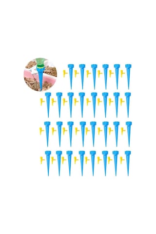 Fortunelane Otomatik Sulama - Damla Sistemi - 30 Adet Mavi Set, Bitki İçin Su Ayarlı Çok Renkli