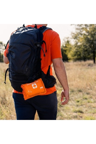 Flexeo 59 Parça Su Geçirmez Ilk Yardım Kiti Rulo Çanta Outdoor Acil Durum Tırmanış Kamp Seti Güvenlik Kilidi Turuncu