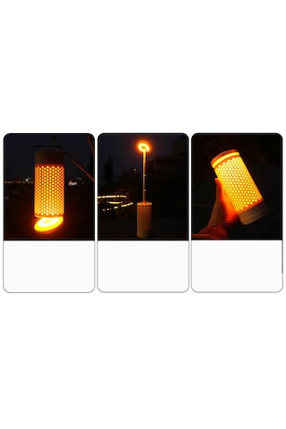 Shufa Glampıng Taşınabilir & Asılabilir Teleskopik Led Kamp Lambası Atmosfer + Aydınlatma, Çok Fonksiyonlu 3500ma Bej