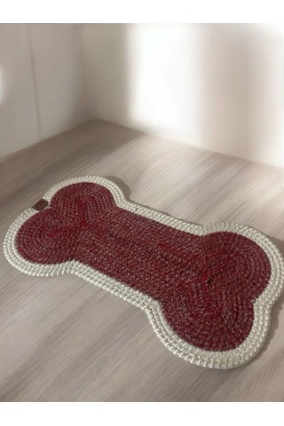 Kedi, Köpek Evcil Hayvan Mama Matı, Paspası - Bordo