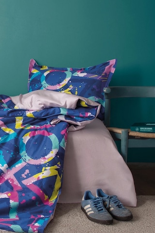 Play 210 Tc 83 Tel Dijital Pamuk Saten Tek Kişilik Nevresim Takımı Çok Renkli