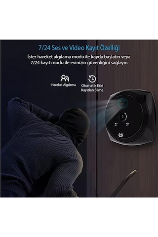 Pm-24933 3.5 Inch Kameralı Akıllı Kapı Zili