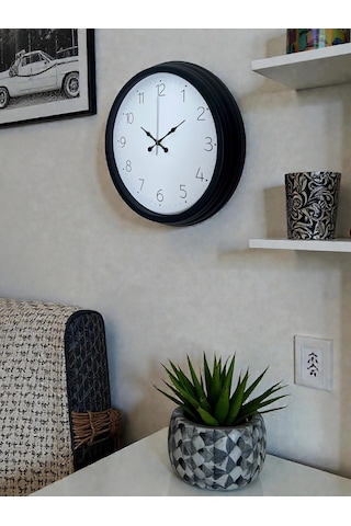 Zentime Pure Time Black 40 Cm Metal Duvar Saati Çok Renkli