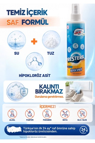 Doğal Alkolsüz Dezenfektan Hijyen Spreyi 3 x 200 ML