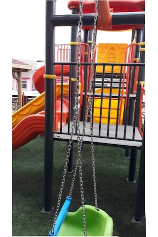 Zincirli Park Salıncak Oturağı Kalibre Zincirli Kırmızı Sarı