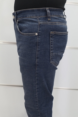 Hacker Denim Hacker Dmctekstil Erkek Lacivert Yüksek Bel Rahat Kesim Boru Paça Büyük Beden Jean Pantolon Lacivert