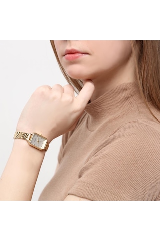 Luna Gümüş Kadran Gold Kordon Kadın Kol Saati 8682742824872