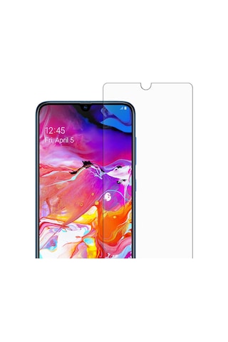 Samsung Uyumlu Galaxy A70 Kırılmaz Ekran Koruyucu Temperli Cam