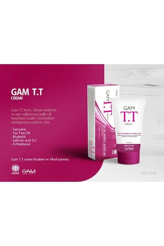 Gam Tt Yağlı ve Problemli Ciltler İçin Nemlendirici Akne ve Sivilce Kremi 50 ML