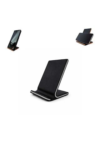Özel Üretim Telefon Standı Telefon Tutucu Masaüstü Vb. İçin Özel Tasarım Ebat: 10,3 Cm X 6,9 Cm X 7 Cm Siyah - Gri
