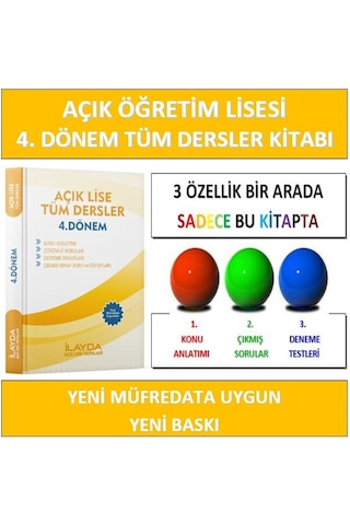 Açık Lise 4. Dönem Tüm Dersler Yardımcı Kitabı